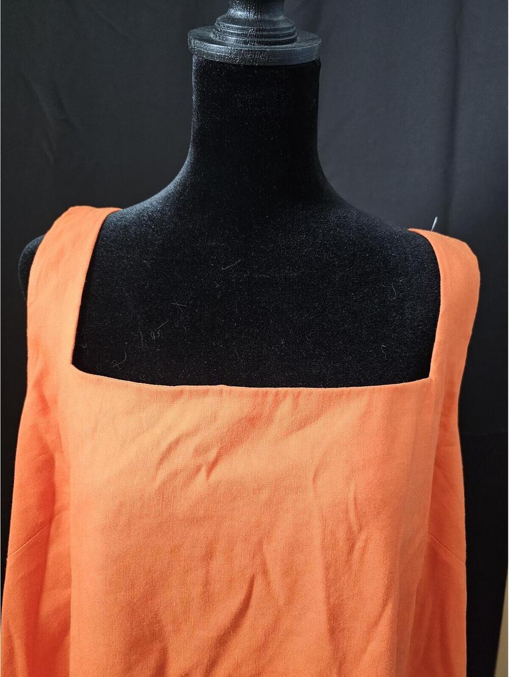 Antonio Melani Dress Organge Womens Size L Linen